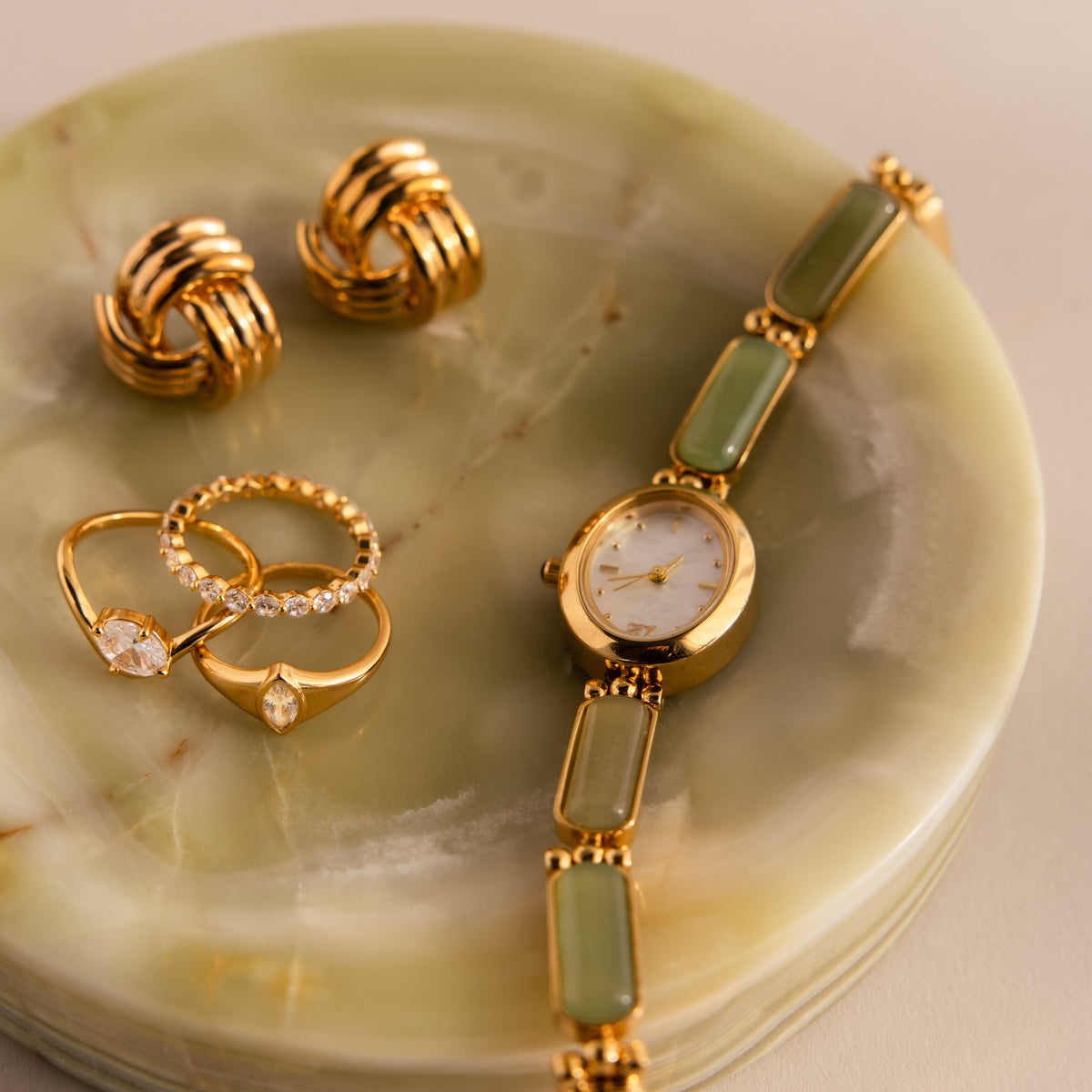 Green Onyx Jewelry Dish
