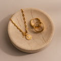 Beige Marble Jewelry Dish