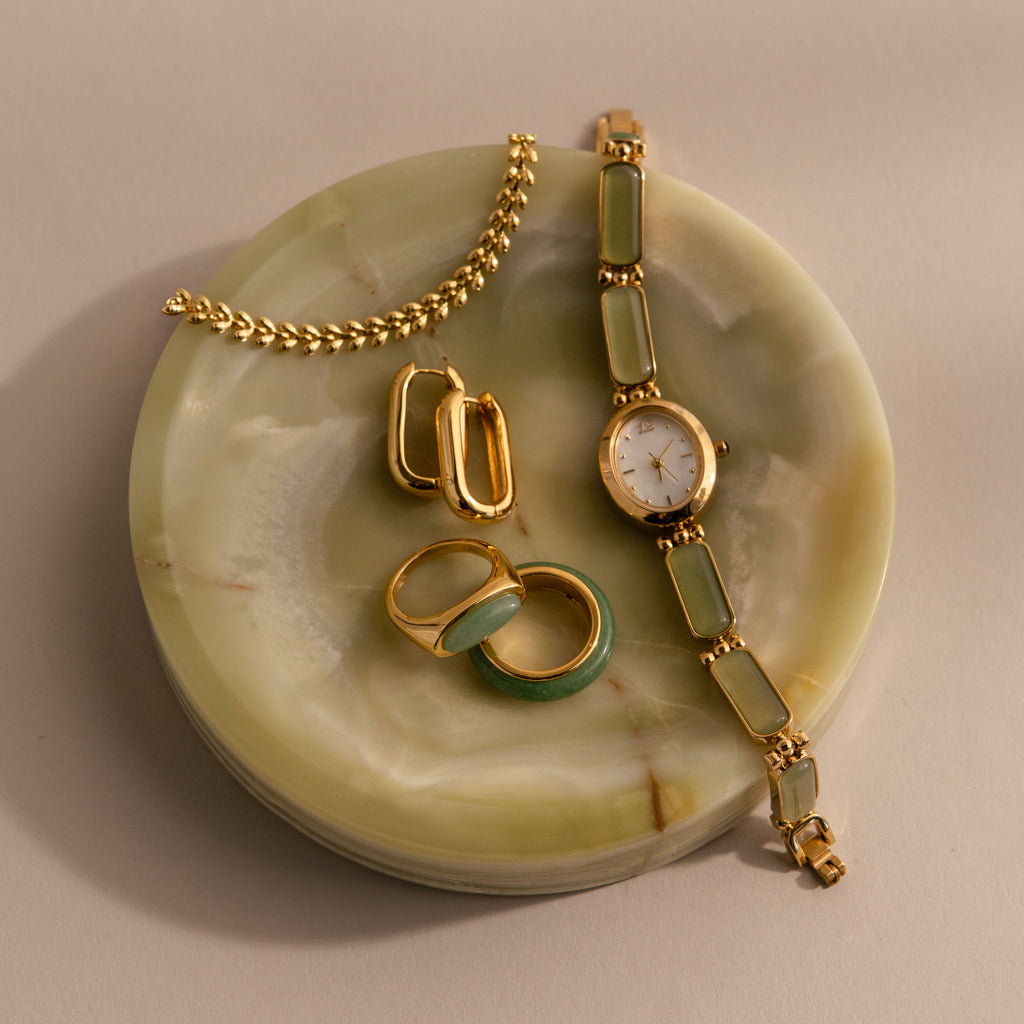 Green Onyx Jewelry Dish