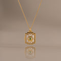 Pave Evil Eye Locket Necklace in 18K Gold