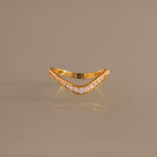 Diamond Pavé Chevron Ring