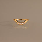 Crescent Wave Diamond Band