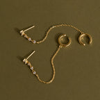 Diamond Veil Ear Cuffs in 18K Gold
