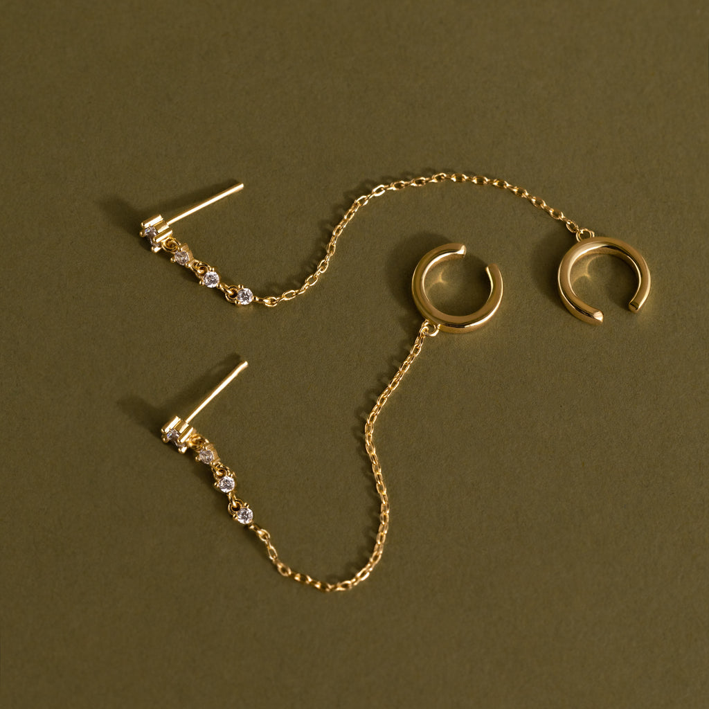 Diamond Veil Ear Cuffs