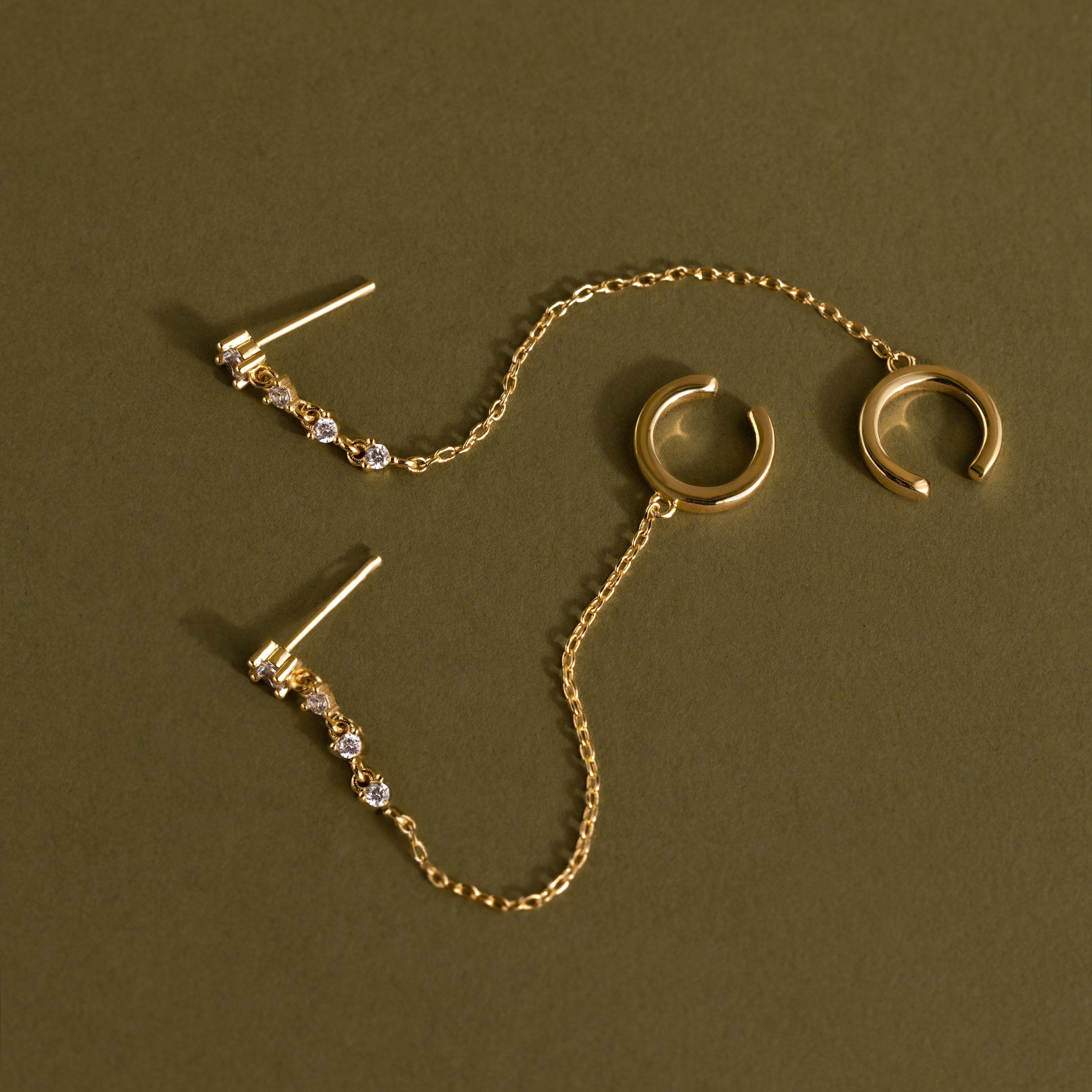 Diamond Veil Ear Cuffs