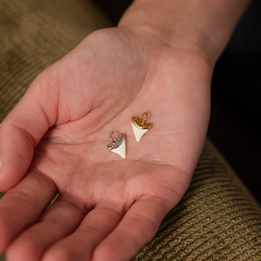 White Shark Tooth Charm