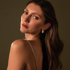 Pave Trio Hoops in 18K Gold