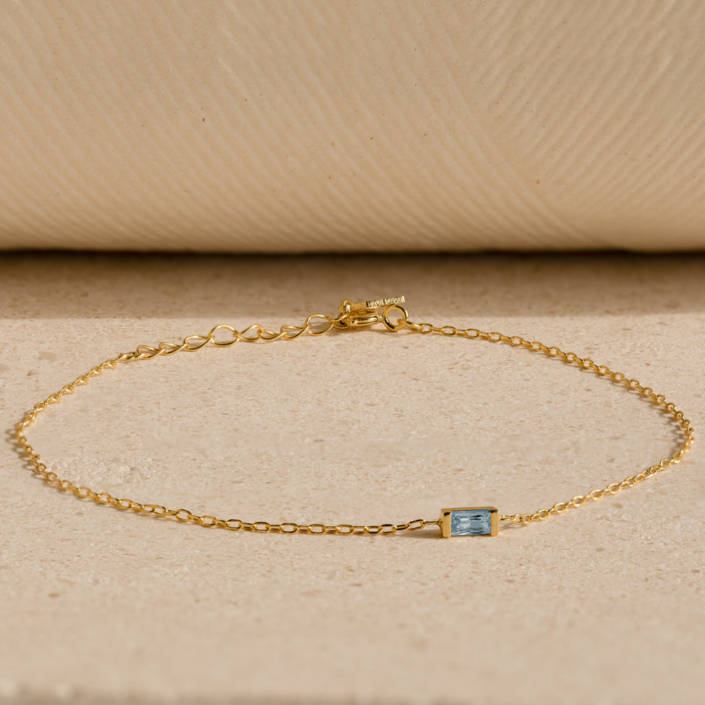 Baguette Aquamarine Bracelet