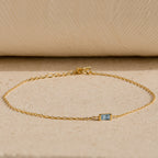 Baguette Aquamarine Bracelet