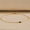 Pulsera con piedras de nacimiento de talla baguette