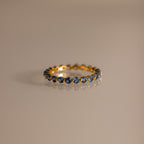 Lace Eternity Blue Zircon Ring