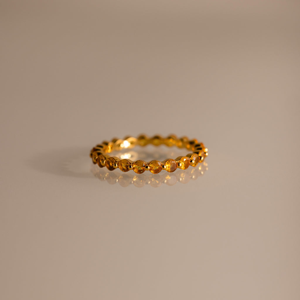 Lace Eternity Topaz Ring