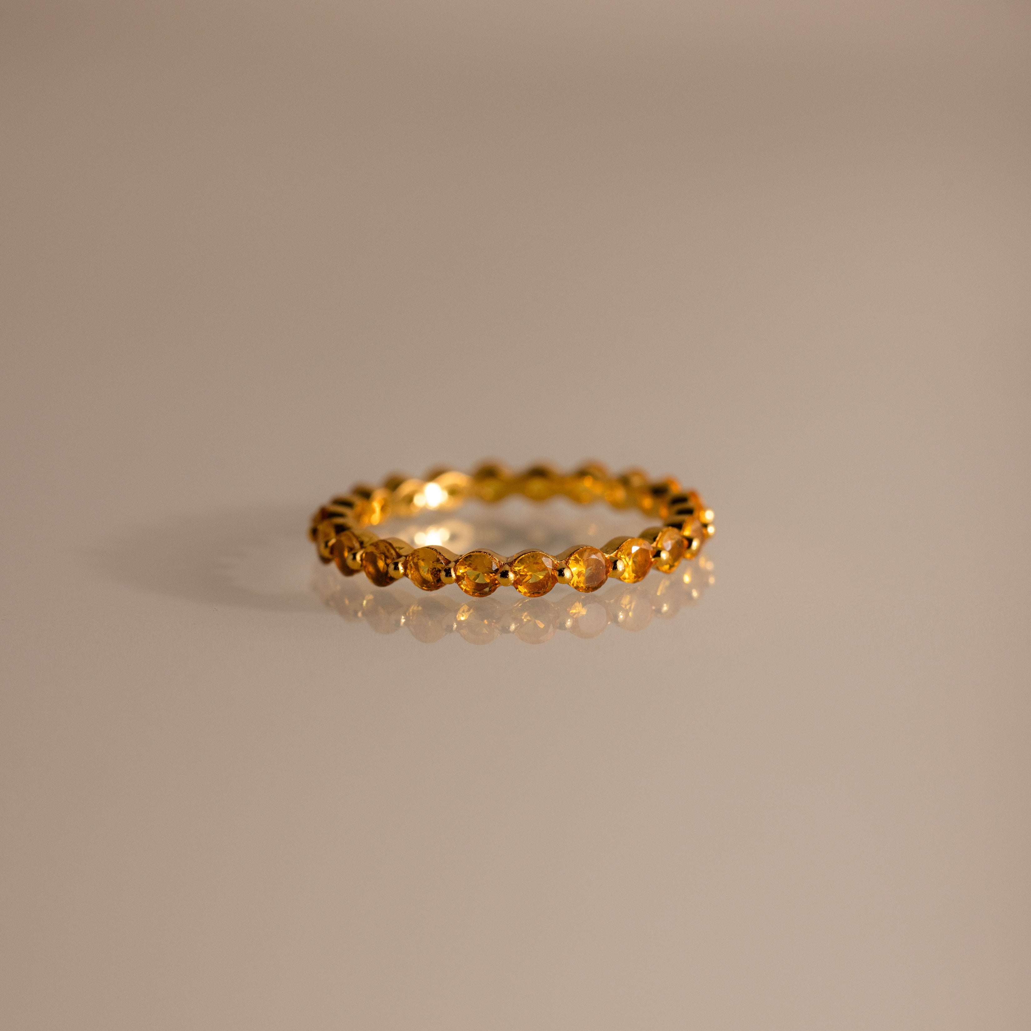 Lace Eternity Topaz Ring