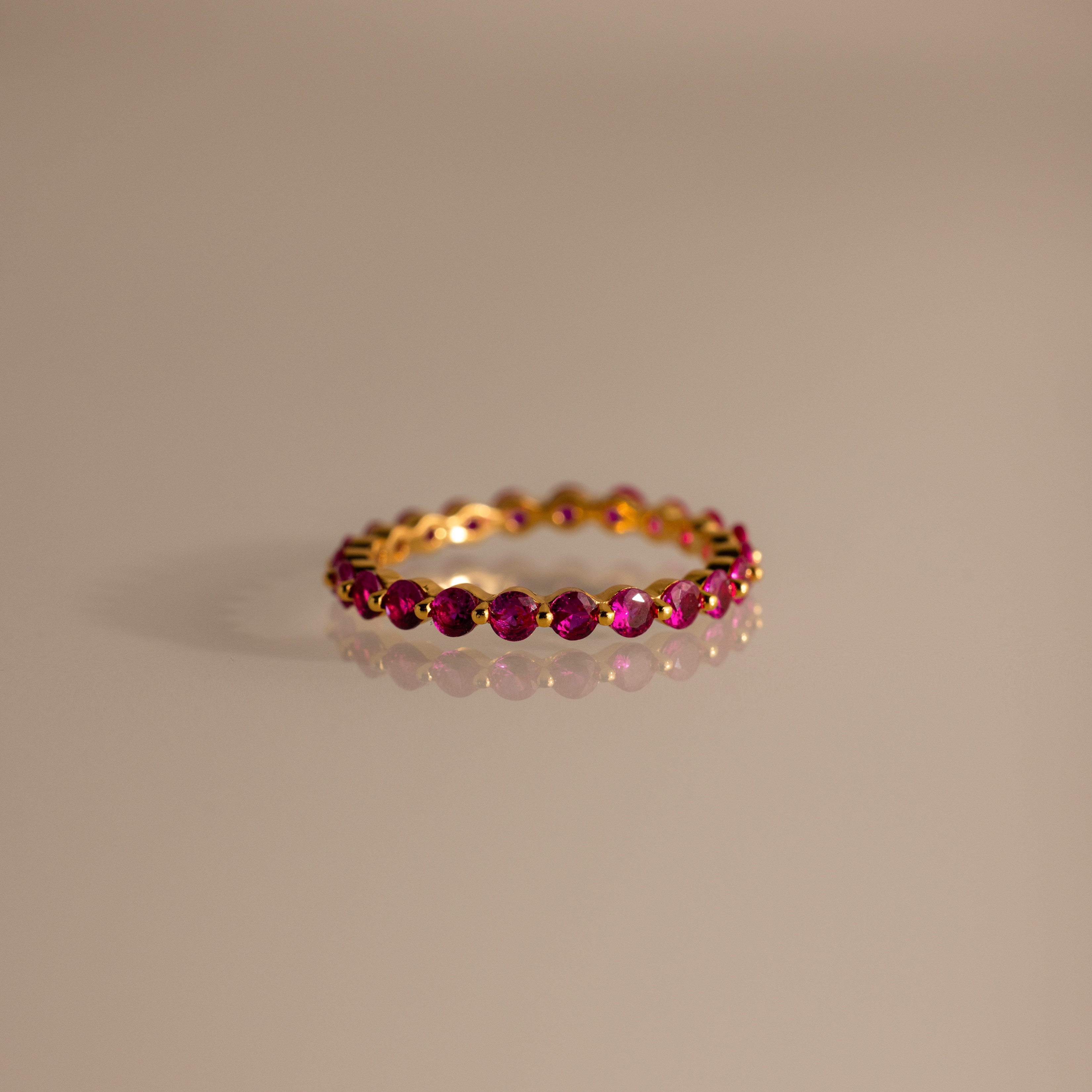Lace Eternity Ruby Ring