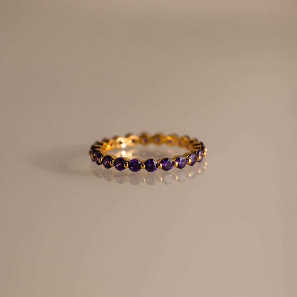 Lace Eternity Amethyst Ring