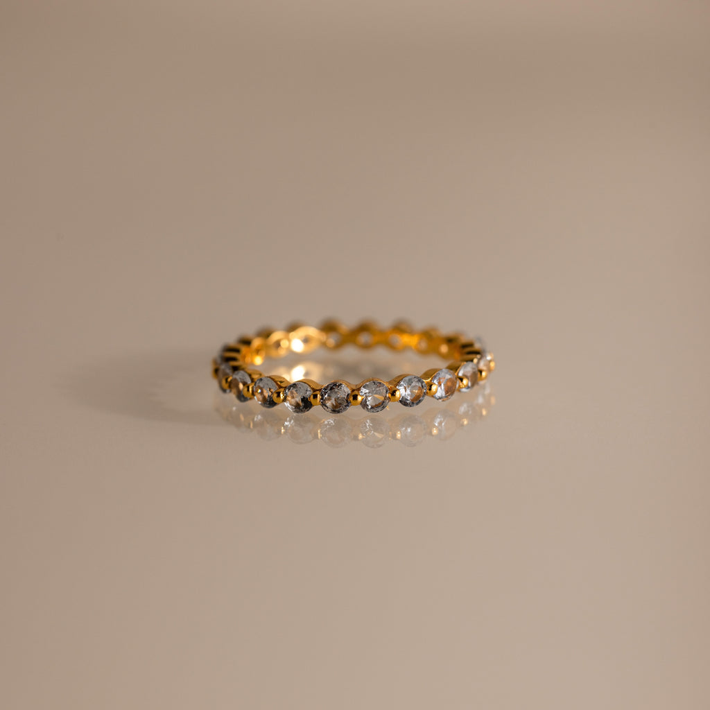 Lace Eternity Aquamarine Ring