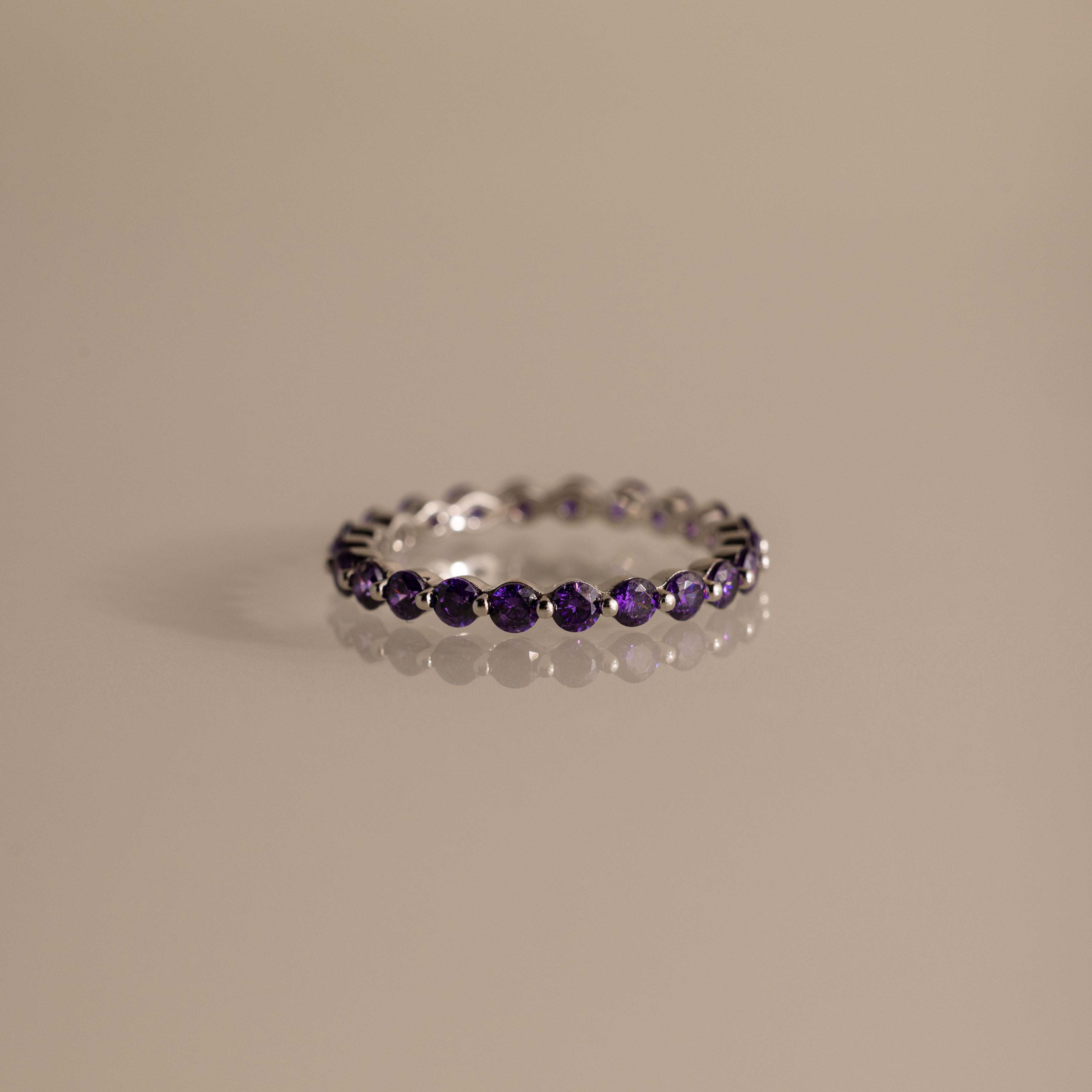 Lace Eternity Amethyst Ring