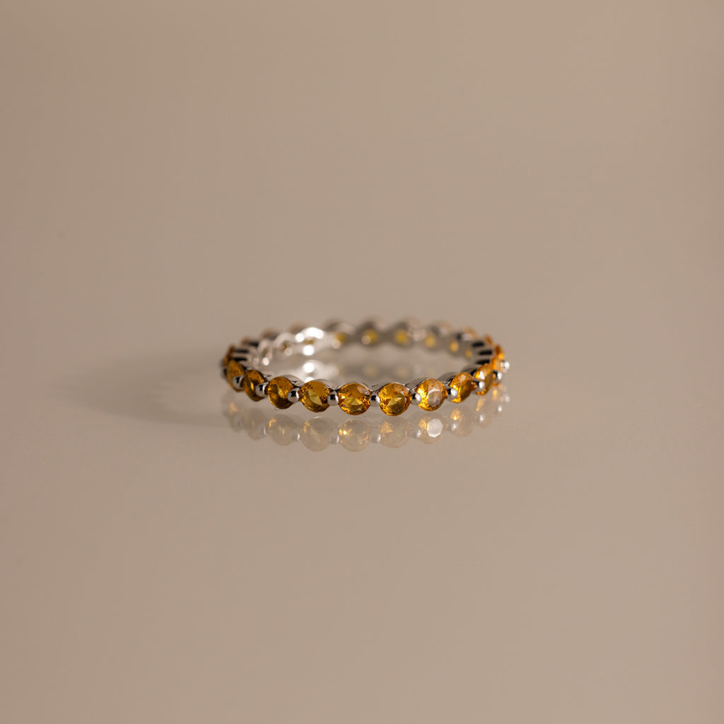 Lace Eternity Topaz Ring