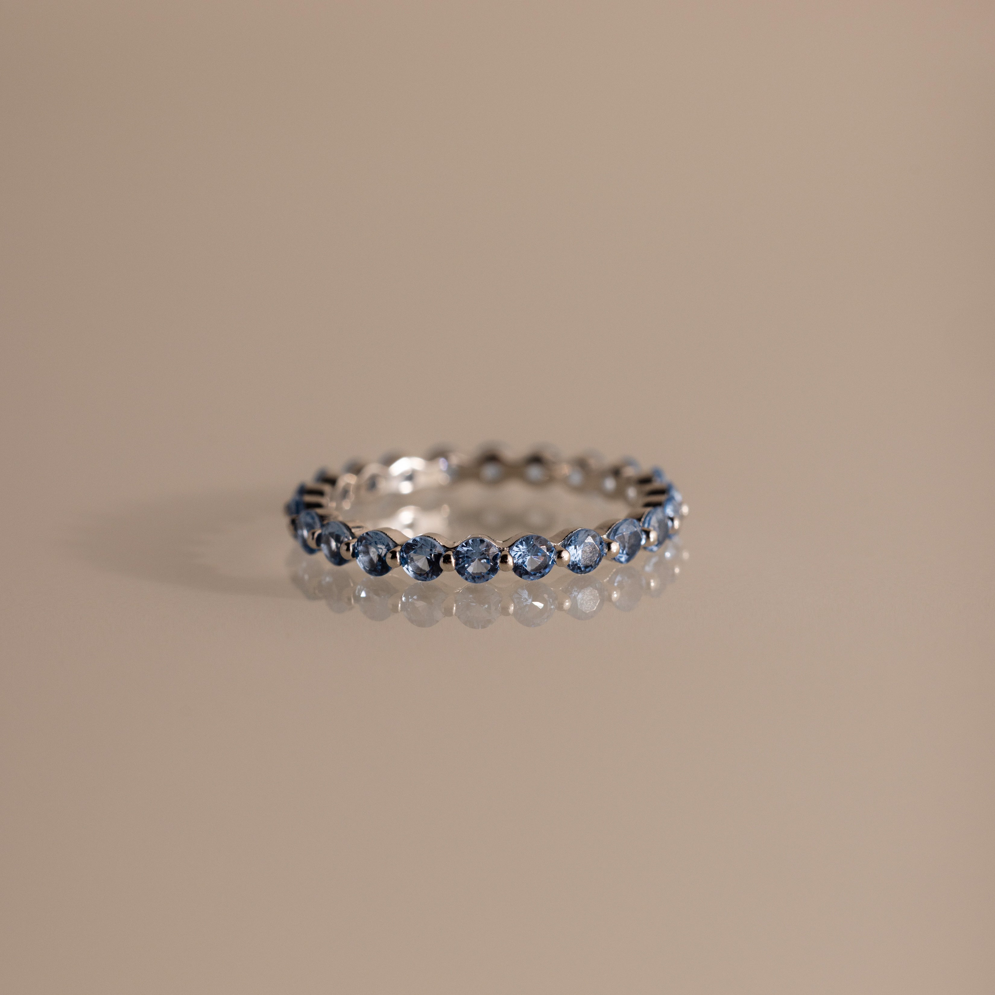 Lace Eternity Blue Zircon Ring