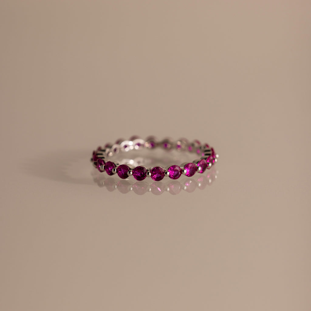 Lace Eternity Ruby Ring