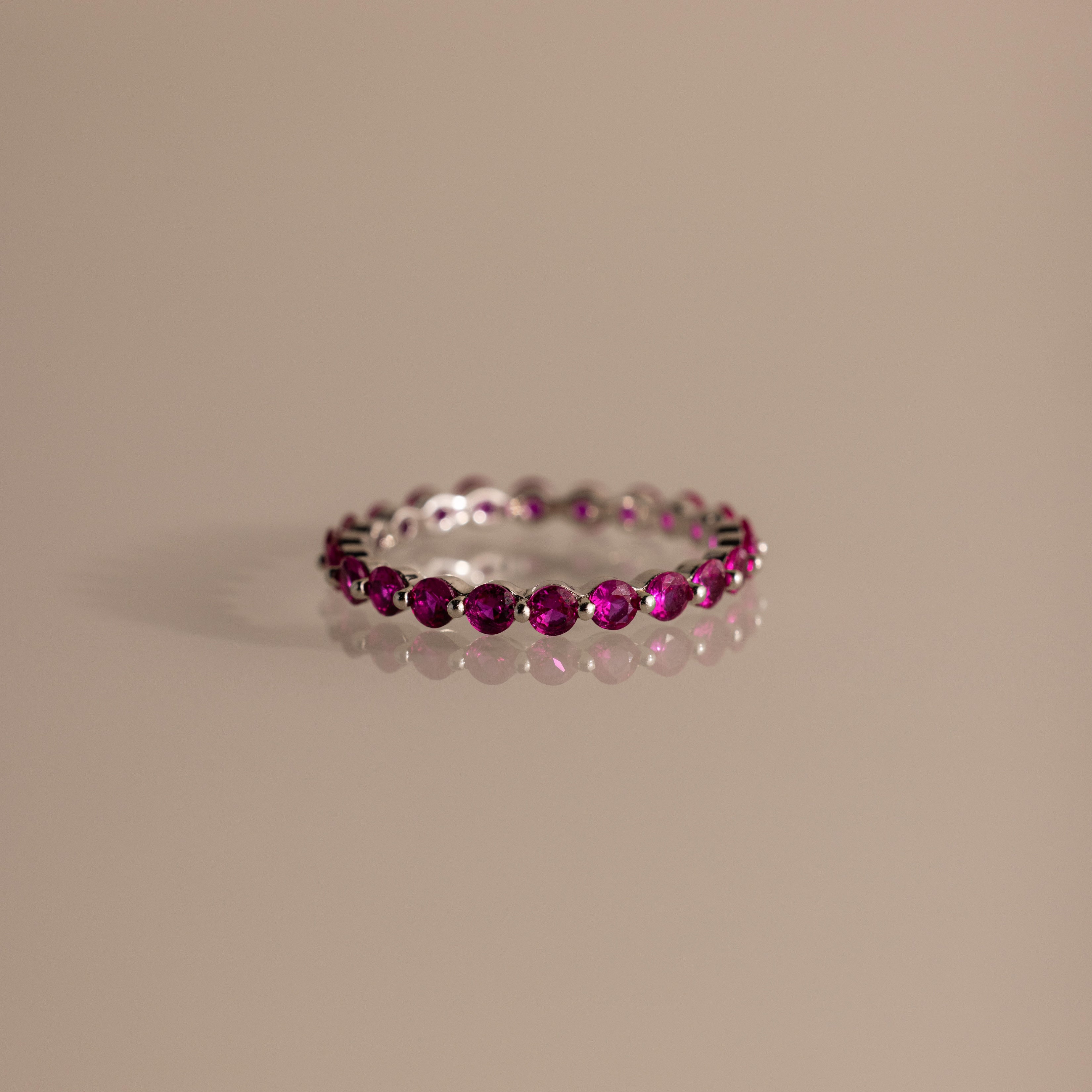 Lace Eternity Ruby Ring