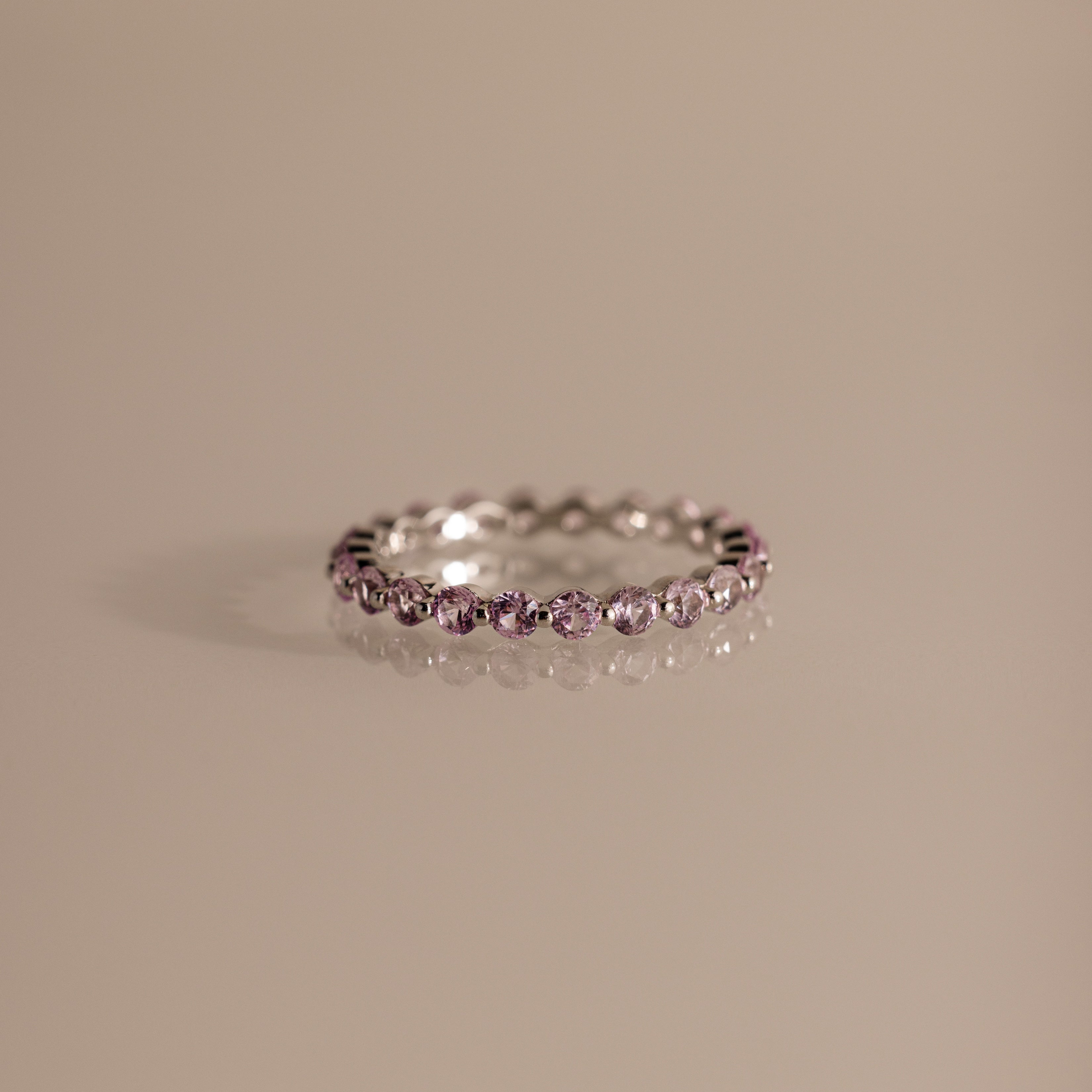 Lace Eternity Pink Tourmaline Ring