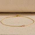 Bracelet avec pierre de naissance baguette