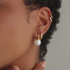 Pearl Dome Drop Earrings