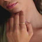 Diamond Morse Code Ring in Silver