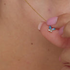 Ensemble de colliers papillon opale
