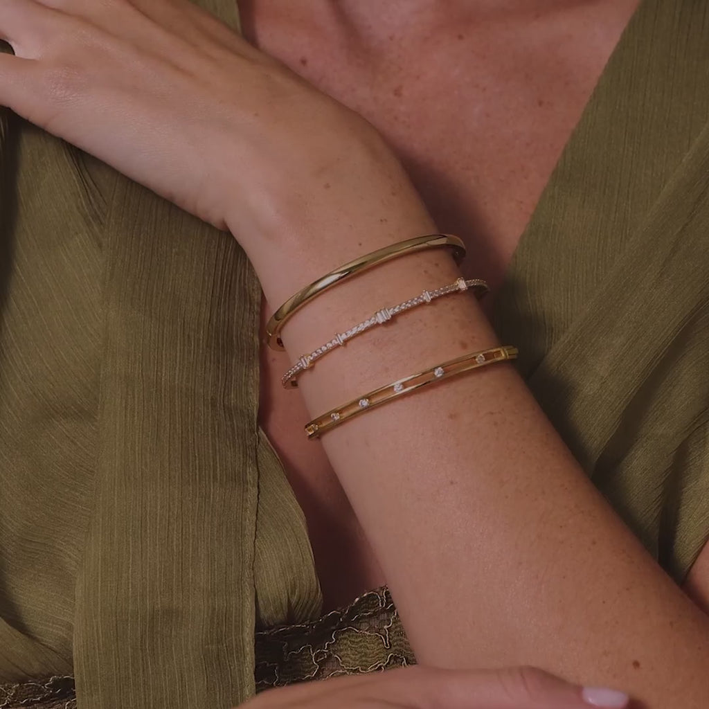 Diamond Baguette Tennis Bangle