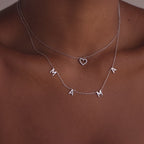 Mama Letter Necklace in Silver