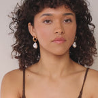 Baroque Pearl Drop Hoops
