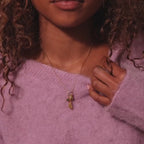 Square Bezel Ruby Charm