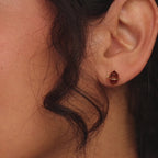 Herkimer Smoky Quartz Studs