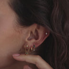 Agate Star Chain Earrings