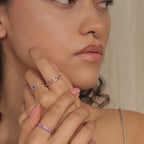 Amethyst Stacking Ring Set