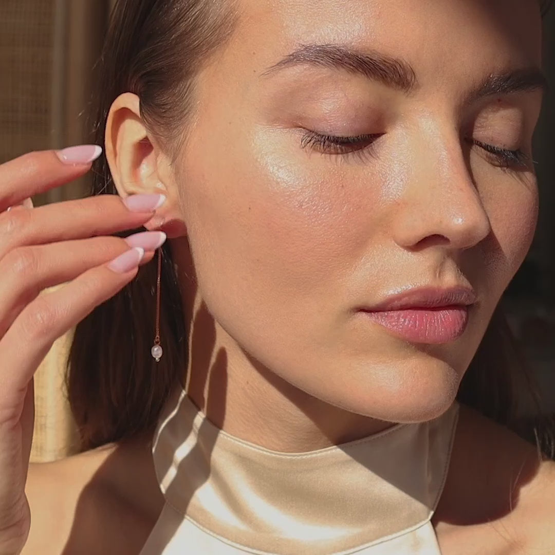 Pearl Threader Earrings
