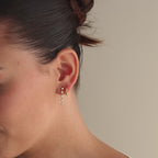 Diamond Chain Drop Earrings in Silver