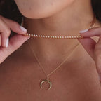 Opal Bezel Tennis Necklace