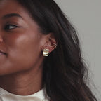 Bold Square Wave Studs in Silver