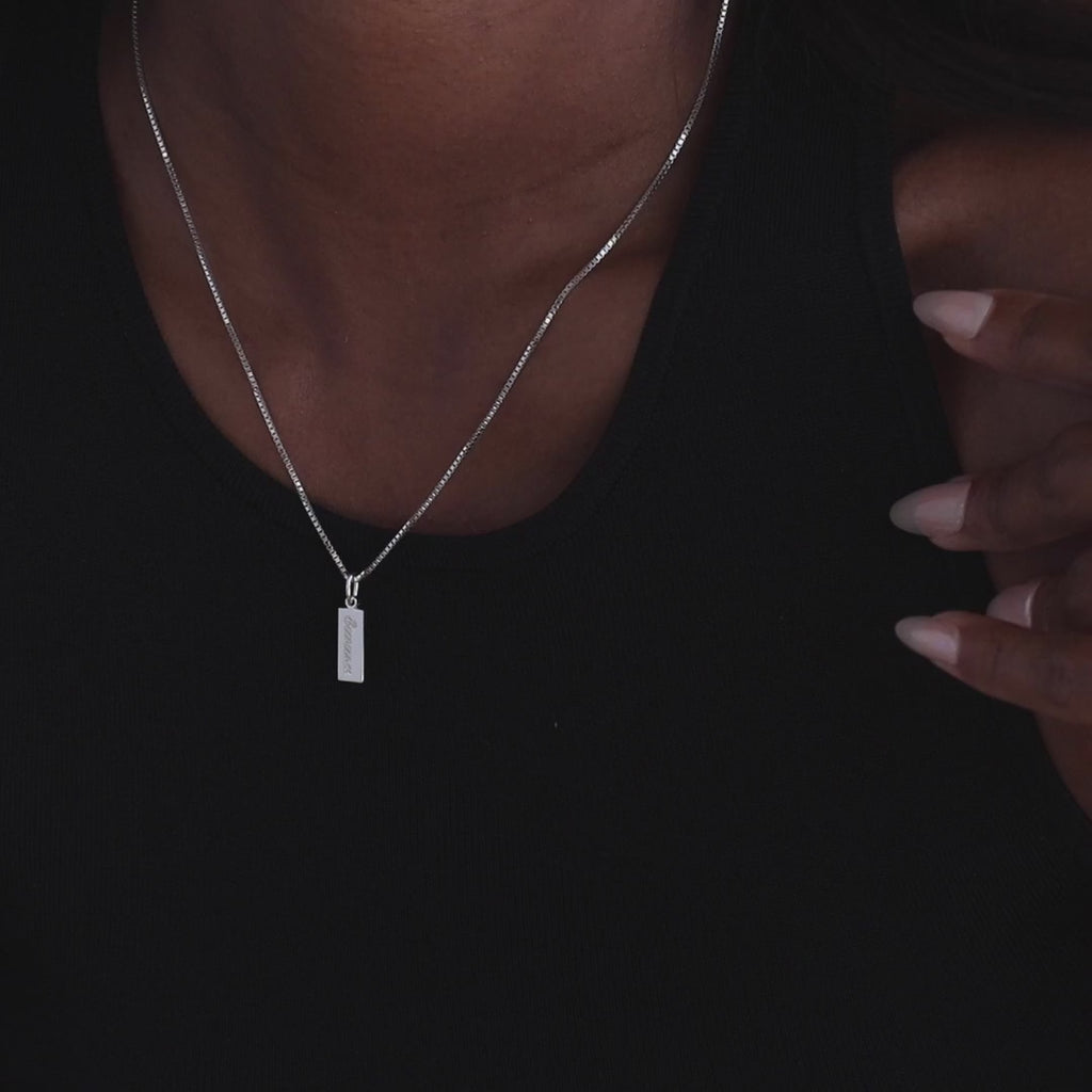 Dainty Tag Name Necklace