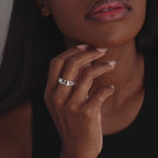 Newsletter Curb Name Ring in Silver