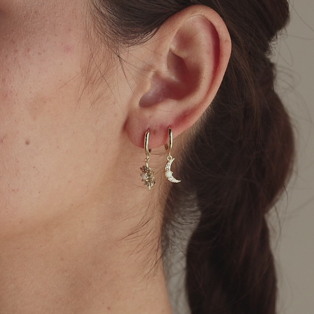 Boucles d'oreilles Opal Soleil et Lune