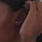 London Name Earrings in 18K Gold