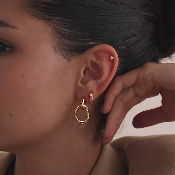 Bold Duo Knot Earrings