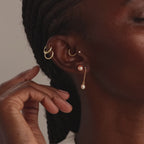 Pink Pearl Studs in 18K Gold
