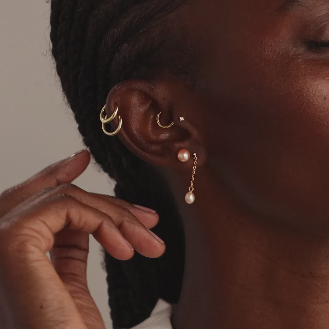 Pink Pearl Studs