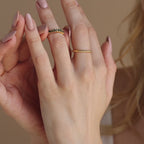 Bague d'éternité en agate mousse
