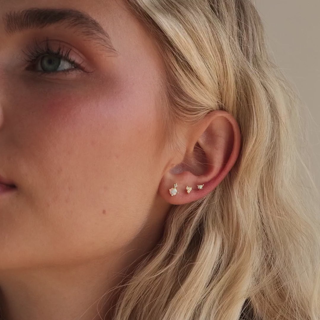 Opal Cluster Flatback Studs